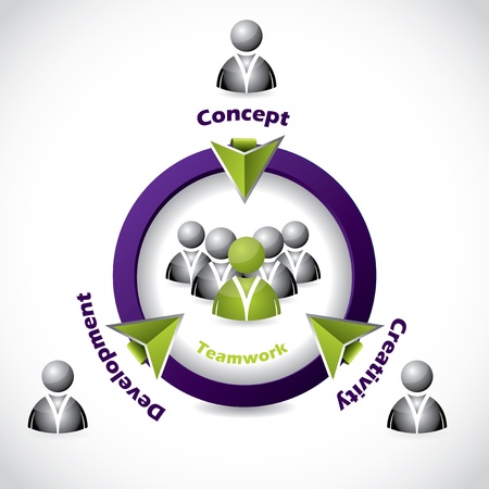 Social network icon design showing teamwork ideaのイラスト素材