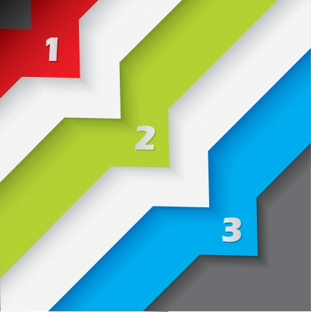 Abstract numbered color labels on dark backgroundのイラスト素材