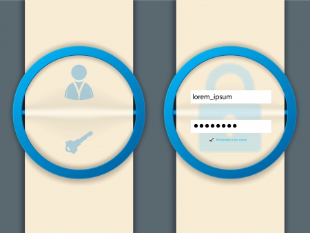 Abstract login design with 2 different statesのイラスト素材
