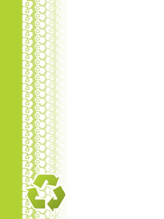 Ecological tire tread brochure design with recycle signのイラスト素材