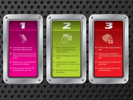 Technology infographic design with 3 graded switchesのイラスト素材