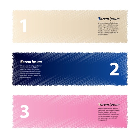 Scribbled infographic template design with numbers and place for textのイラスト素材