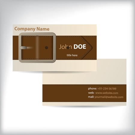 Cool waistband theme business card design with personal dataのイラスト素材