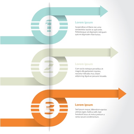 Curling arrows infographic design set with gradationのイラスト素材