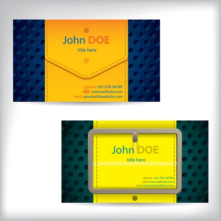Color waistband design business card with dataのイラスト素材