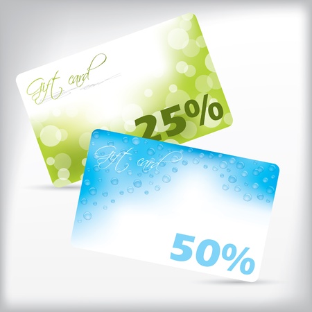 Cool new gift card set with discountsのイラスト素材
