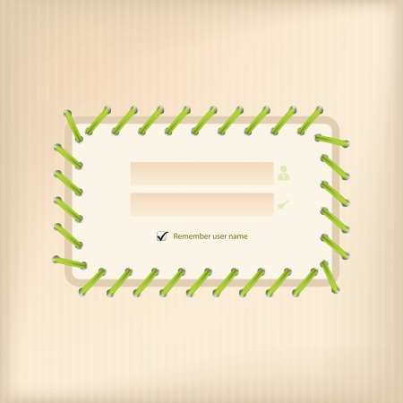 Cool login screen design with shoe lacesのイラスト素材