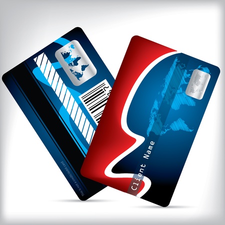 Cool loyalty card design front and back のイラスト素材