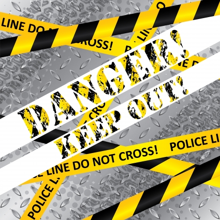 Abstract warning sign with industrial  and urban elementsのイラスト素材