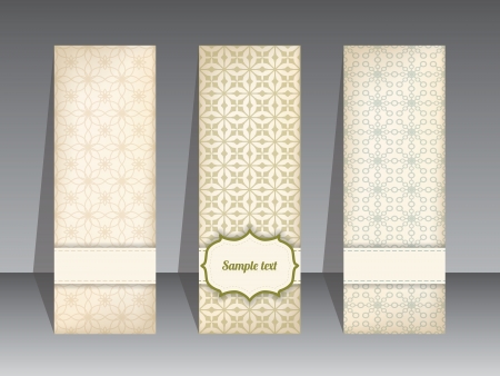 Cool retro label set with different texturesのイラスト素材