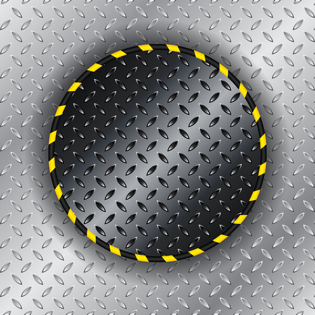 Abstract industrial background design with yellow striped circleのイラスト素材