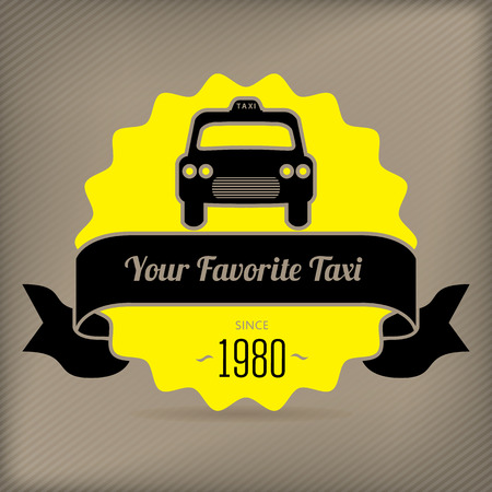 Taxi badge design for travel company promotionsのイラスト素材