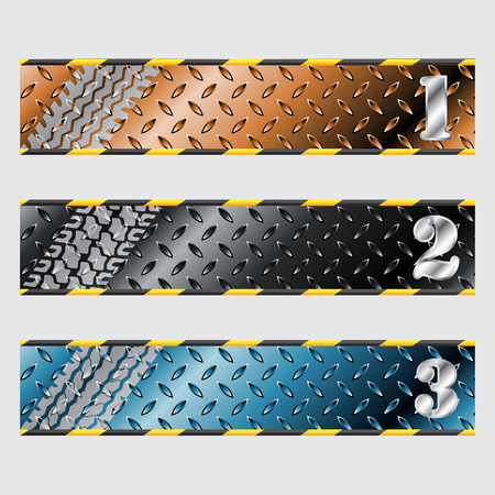 Industrial plate label design set with optionsのイラスト素材