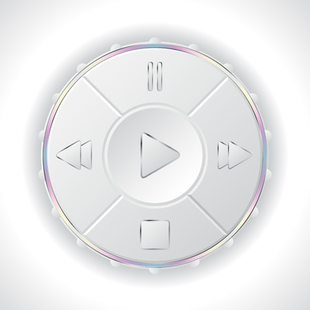 Volume control panel with player buttons and iconsのイラスト素材