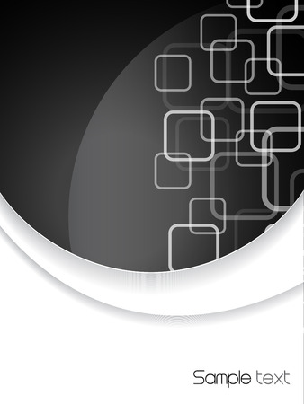 Abstract brochure cover design in black and whiteのイラスト素材