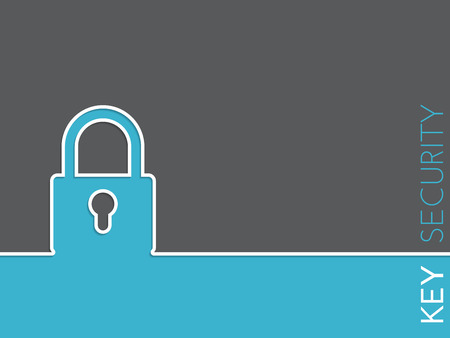 Simple security background design with padlock in blue and gray colorsのイラスト素材