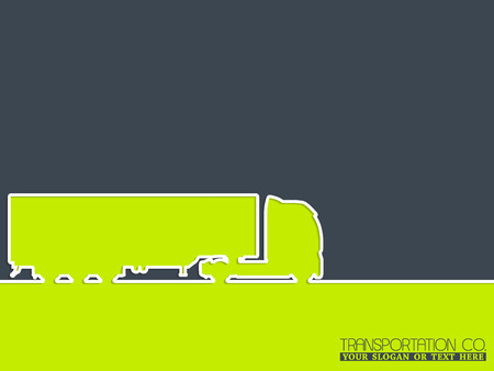 Truck advertising background design with truck silhouetteのイラスト素材