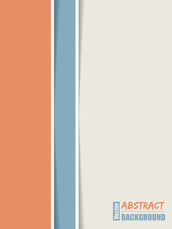 Simple brochure design with orange blue and white stripesのイラスト素材
