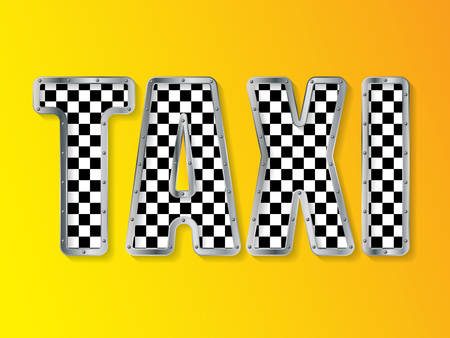Abstract taxi company advertising background with metallic framed textのイラスト素材