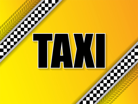 Taxi company advertising background design with tire tread and metallic elementsのイラスト素材