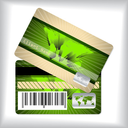 Loyalty card design with bursting world mapのイラスト素材