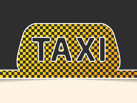 Checkered taxi symbol background template design with copy spaceのイラスト素材