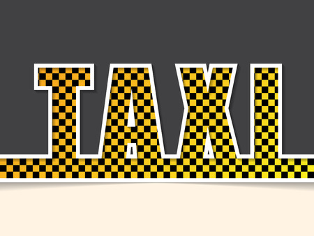 Checkered taxi text background template design  with copy spaceのイラスト素材
