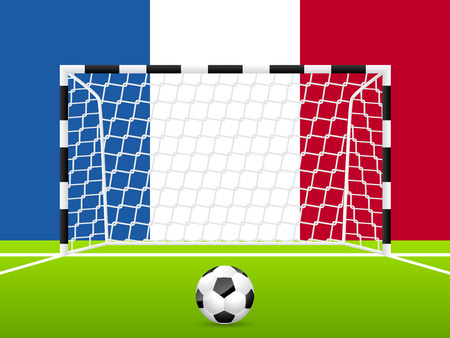 Abstract soccer background template with french flag in backgroundのイラスト素材