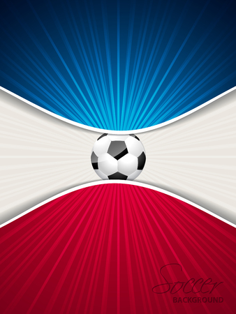 Abstract blue red soccer brochure template with ballのイラスト素材