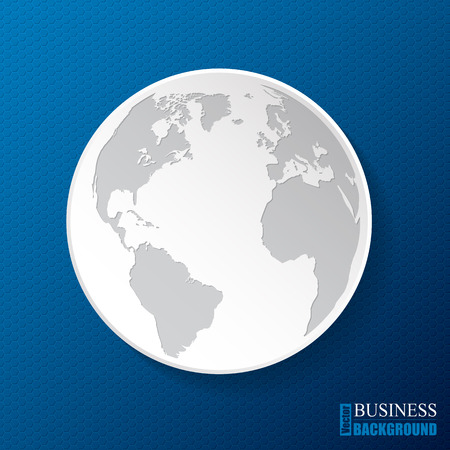 Hexagon pattern business background design with white globeのイラスト素材