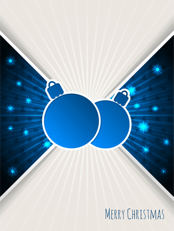 Christmas greeting card design with bursting blue christmas decorationのイラスト素材