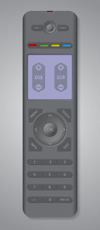 Tv remote control design with digital touch displayのイラスト素材