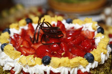 delicious fruit cake. Summer tart. Chic dessert