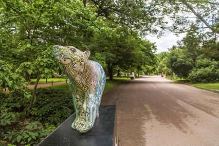 Garden tete d or Parc de la Tete dOr Lyon, France - May 11, 2018: Garden named by Gold Head for tresor. Park of the golden head in Lyon, France.の写真素材