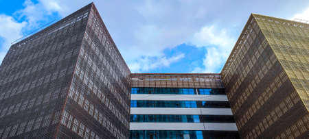 Modern glass silhouettes of skyscrapers