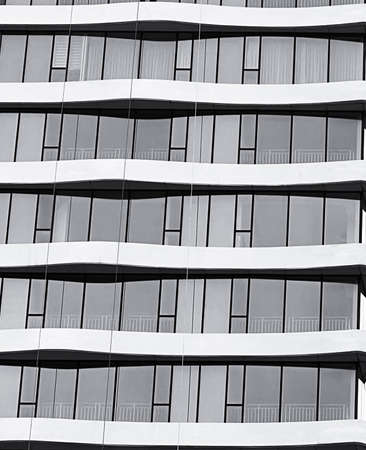 Modern glass silhouettes of skyscrapers
