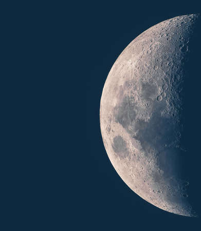 Closeup Full moon Isolated on Dark Sky in Thailandの写真素材