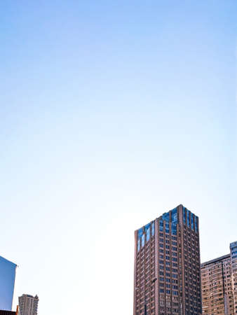 Modern glass silhouettes of skyscrapers