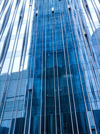 Modern glass silhouettes of skyscrapers