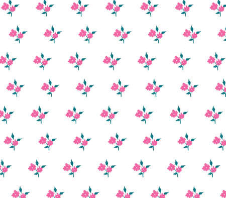 seamless pattern of exotic summer flowers and leafs vector pattern with flowers and leaves, Elegant...