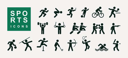 sports icons set. Vector Illustrations.のイラスト素材