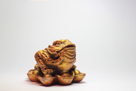 A feng Sui toad , believed to bring luck and prosperity.の写真素材