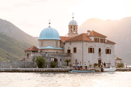 Church of St. Nicholas in Kotor Bay, Montenegroの写真素材
