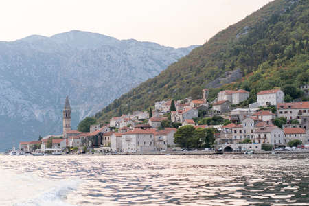 Perast is an ancient city in Montenegroの写真素材