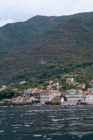 Perast is an ancient city in Montenegroの写真素材