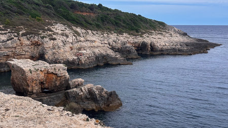 Rocky coast in Croatiaの写真素材