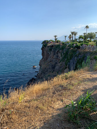 Coast of the Black Sea in the city of Kemer, Turkeyの写真素材