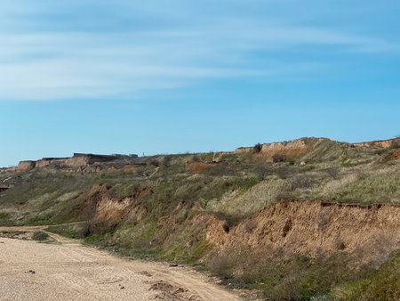 Dunes on the coast. Ukraineの写真素材