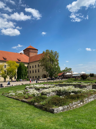Old church in old town of Warsaw, Poland.の写真素材