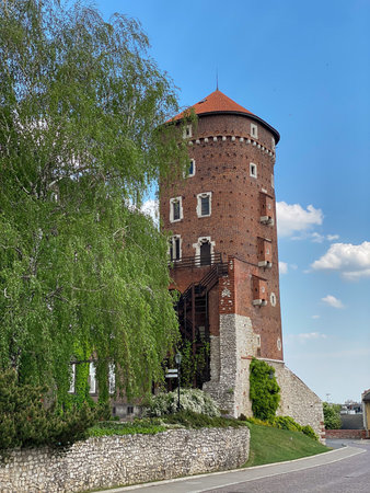 Tower of the Krakow castleの写真素材